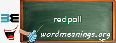 WordMeaning blackboard for redpoll